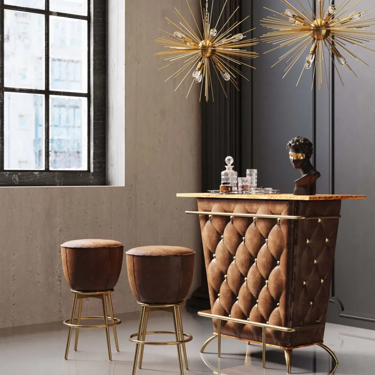 KARE24.se Bar Lady Rock Vintage - Bardisk Brunt/Mässing - KARE Design Best