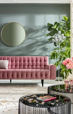 KARE24.se Bäddsoffa Milchbar - Mauve Sammet, 230cm - KARE Design New