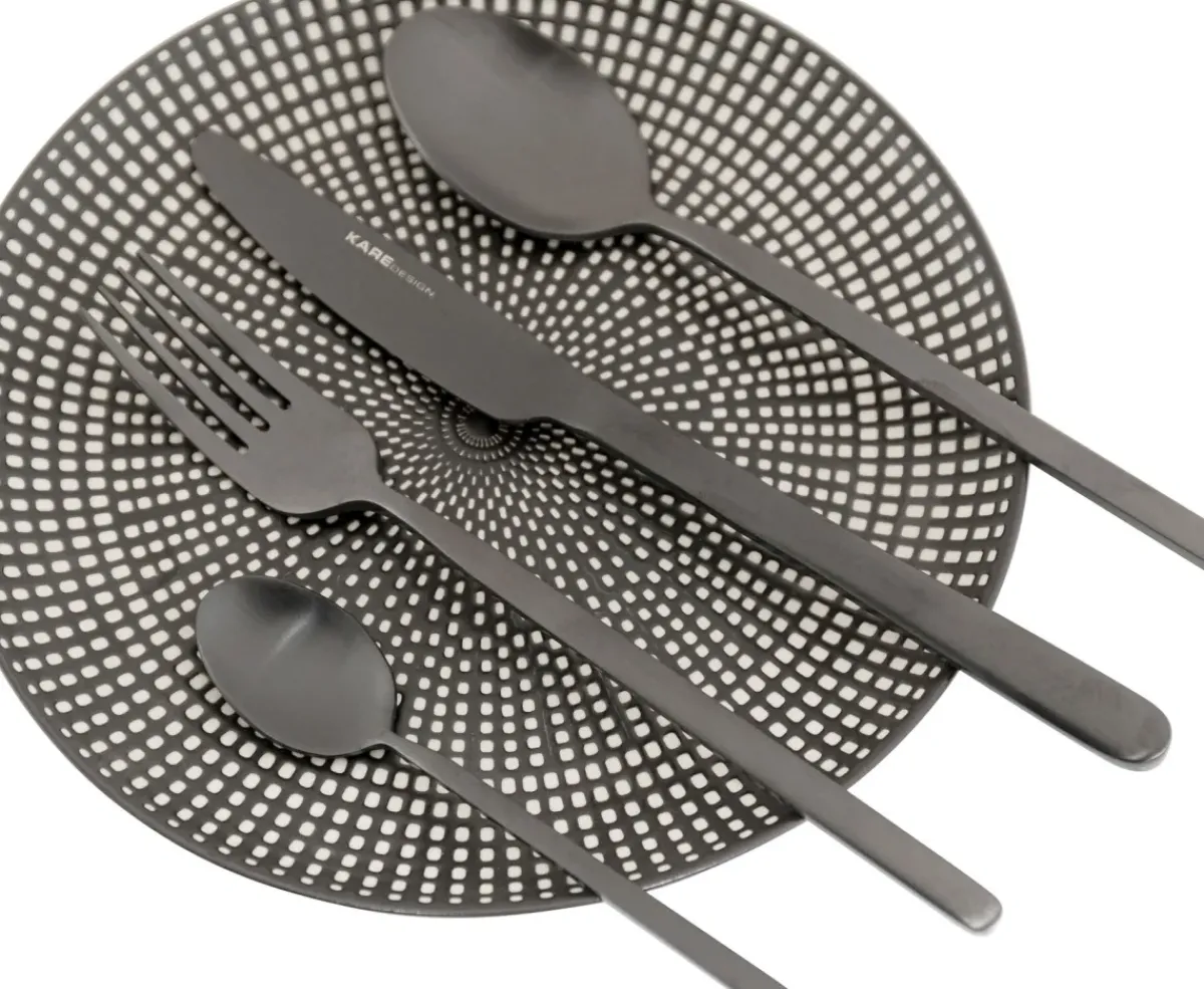 KARE24.se Bestick Gloria Matt Svart (16-part) - KARE Design Hot