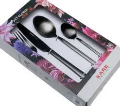 KARE24.se Bestick Gloria Matt Svart (16-part) - KARE Design Hot