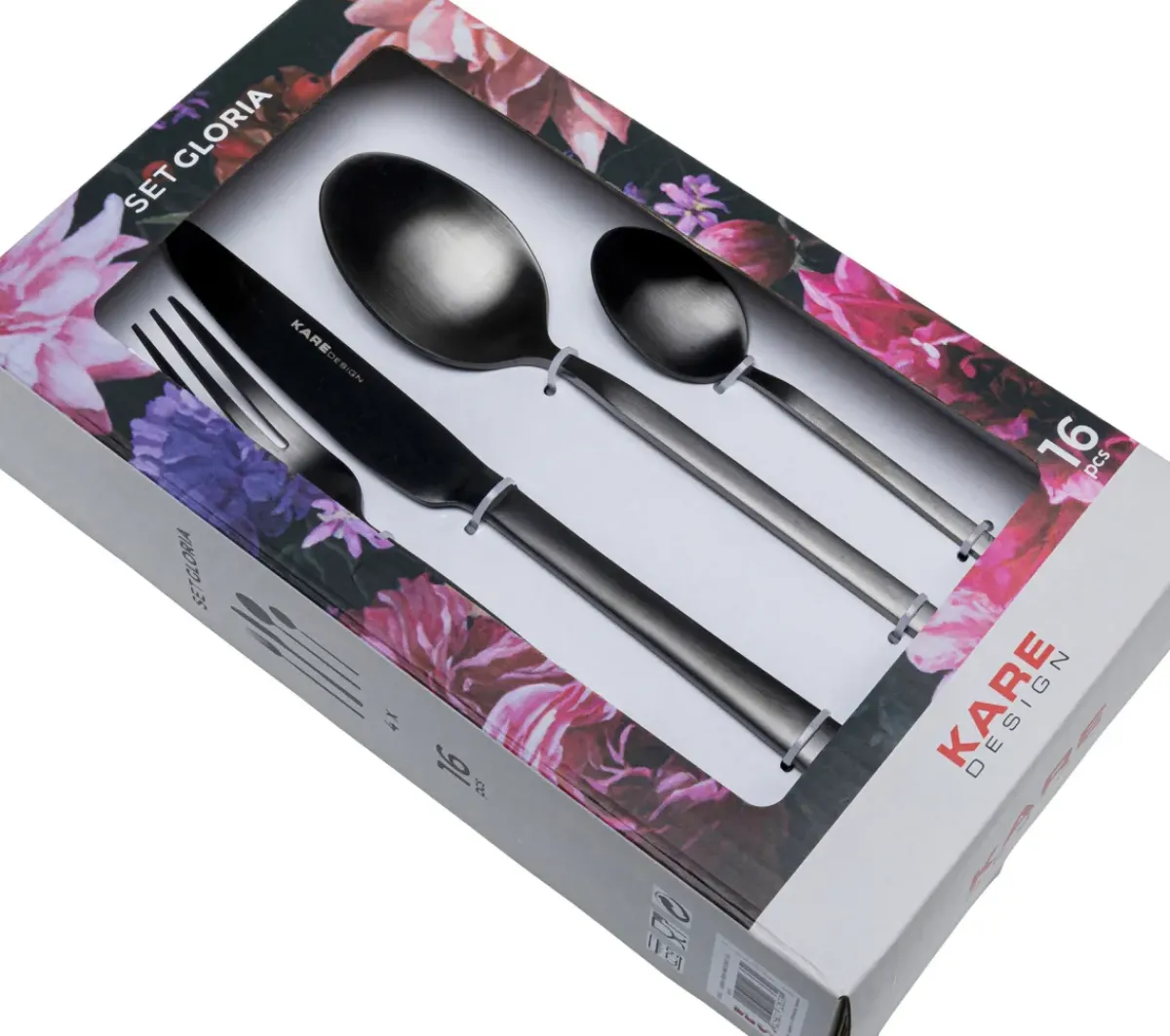 KARE24.se Bestick Gloria Matt Svart (16-part) - KARE Design Hot