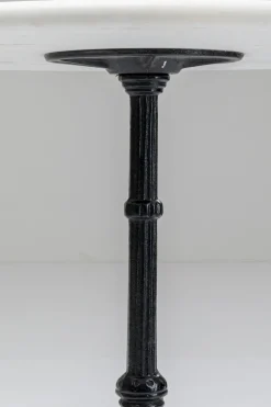 KARE24.se Bistro Cafébord - Rund Vit Marmor/Svart Gjutjärn, Ø60cm - KARE Design Hot