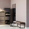 KARE24.se Bänk Crossover - Grå Sammet/Svart, 90cm - KARE Design Online