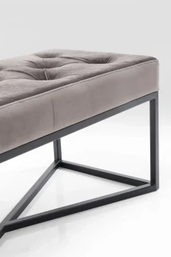 KARE24.se Bänk Crossover - Grå Sammet/Svart, 90cm - KARE Design Online