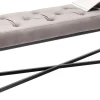 KARE24.se Bänk Crossover - Grå Sammet/Svart, 150cm - KARE Design Best