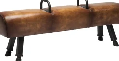 KARE24.se Bänk Gym Gabby - Industristil i Brun Konstläder, 153cm - KARE Design Discount