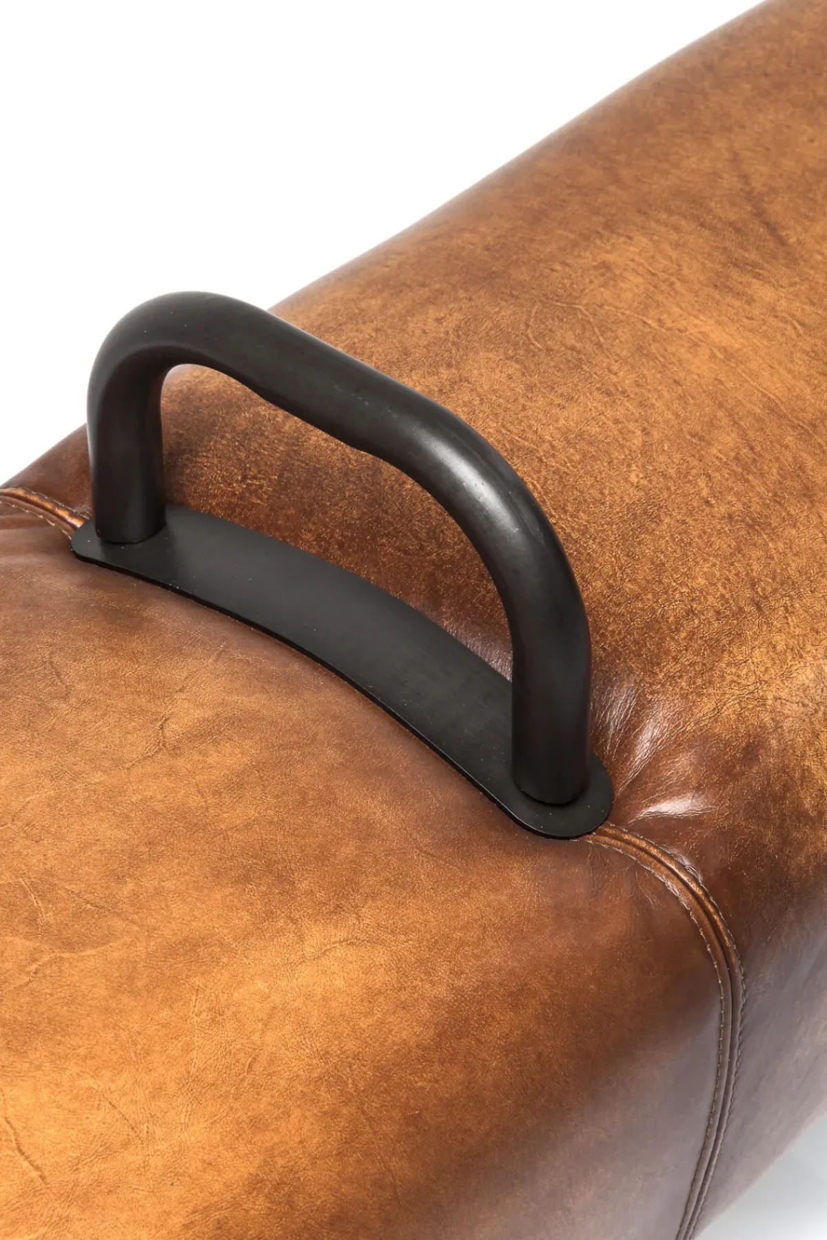 KARE24.se Bänk Gym Gabby - Industristil i Brun Konstläder, 153cm - KARE Design Discount