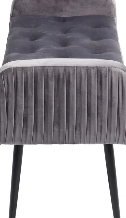 KARE24.se Bänk Lofty - Grå Sammet /Svarta ben, 103cm - KARE Design New