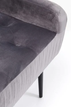 KARE24.se Bänk Lofty - Grå Sammet /Svarta ben, 103cm - KARE Design New