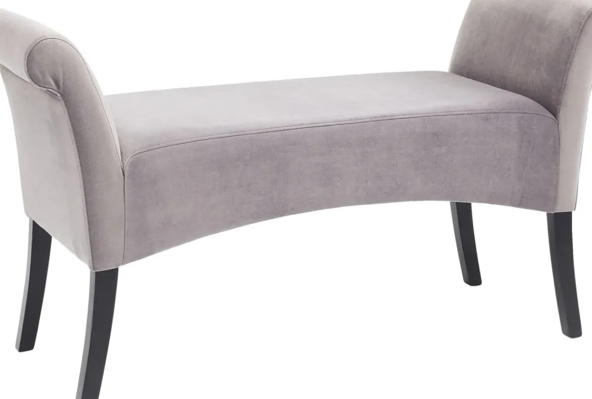 KARE24.se Bänk Motley - Ljusgrå Sammet, 107cm - KARE Design New