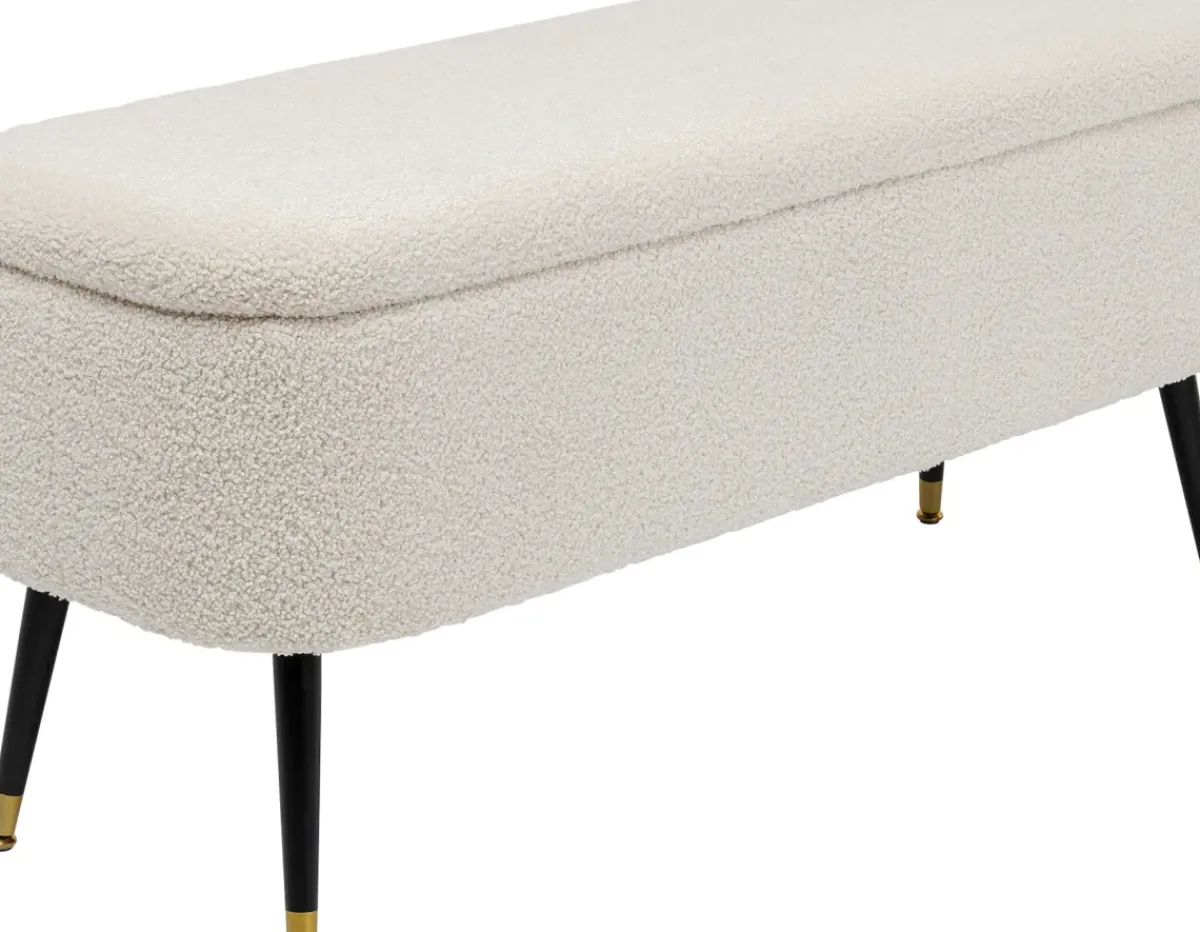 KARE24.se Bänk Rico - Förvaring, Vit, 109cm - KARE Design