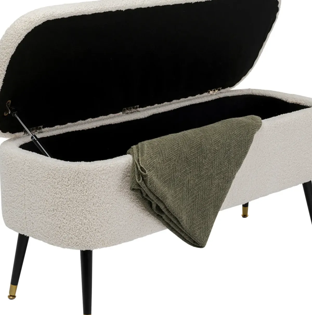 KARE24.se Bänk Rico - Förvaring, Vit, 109cm - KARE Design