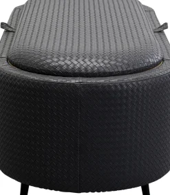KARE24.se Bänk Venezia Storage - Flätad Svart 100cm - KARE Design Online