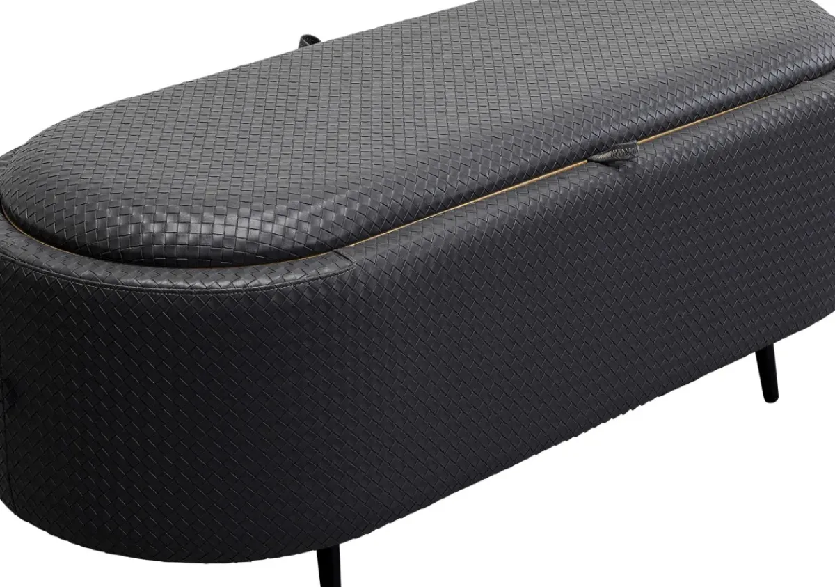 KARE24.se Bänk Venezia Storage - Flätad Svart 100cm - KARE Design Online