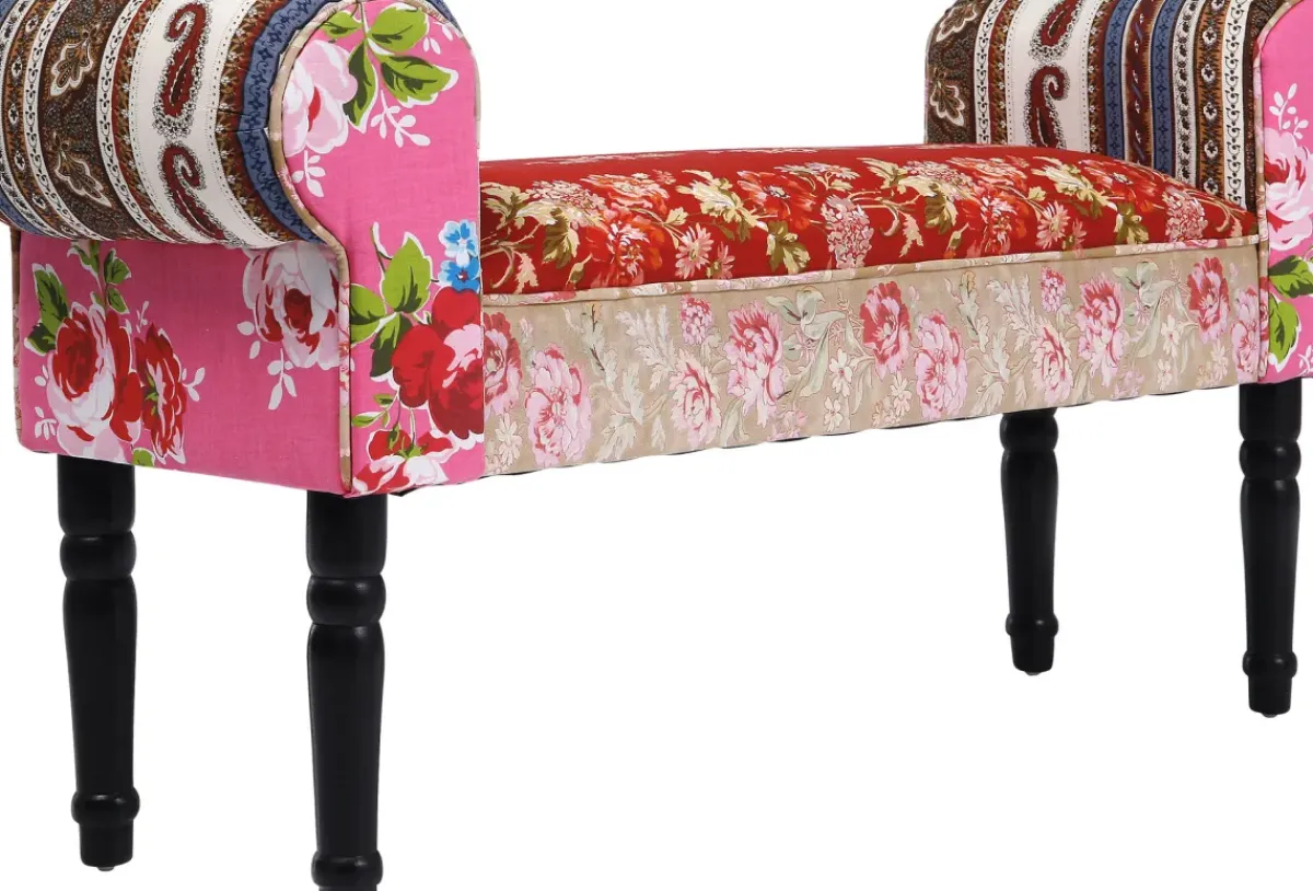 KARE24.se Bänk Wing Patchwork Röd - KARE Design Sale