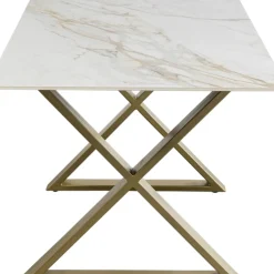 KARE24.se Bord Cross - Keramik/Kryssben Guld, 160x80cm - KARE Design Hot