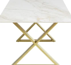 KARE24.se Bord Eternity - Keramik/ Kryssben Guld, 180x90cm - KARE Design Online