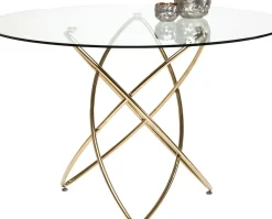 KARE24.se Bord Molekular - Matbord i Guld/Glas Ø120cm - KARE Design