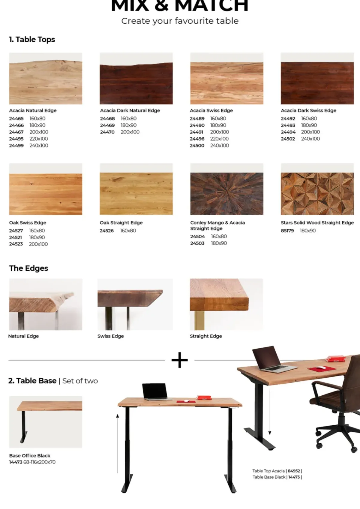 KARE24.se Bordsben Tavola Office Svart Smart - KARE Design Outlet