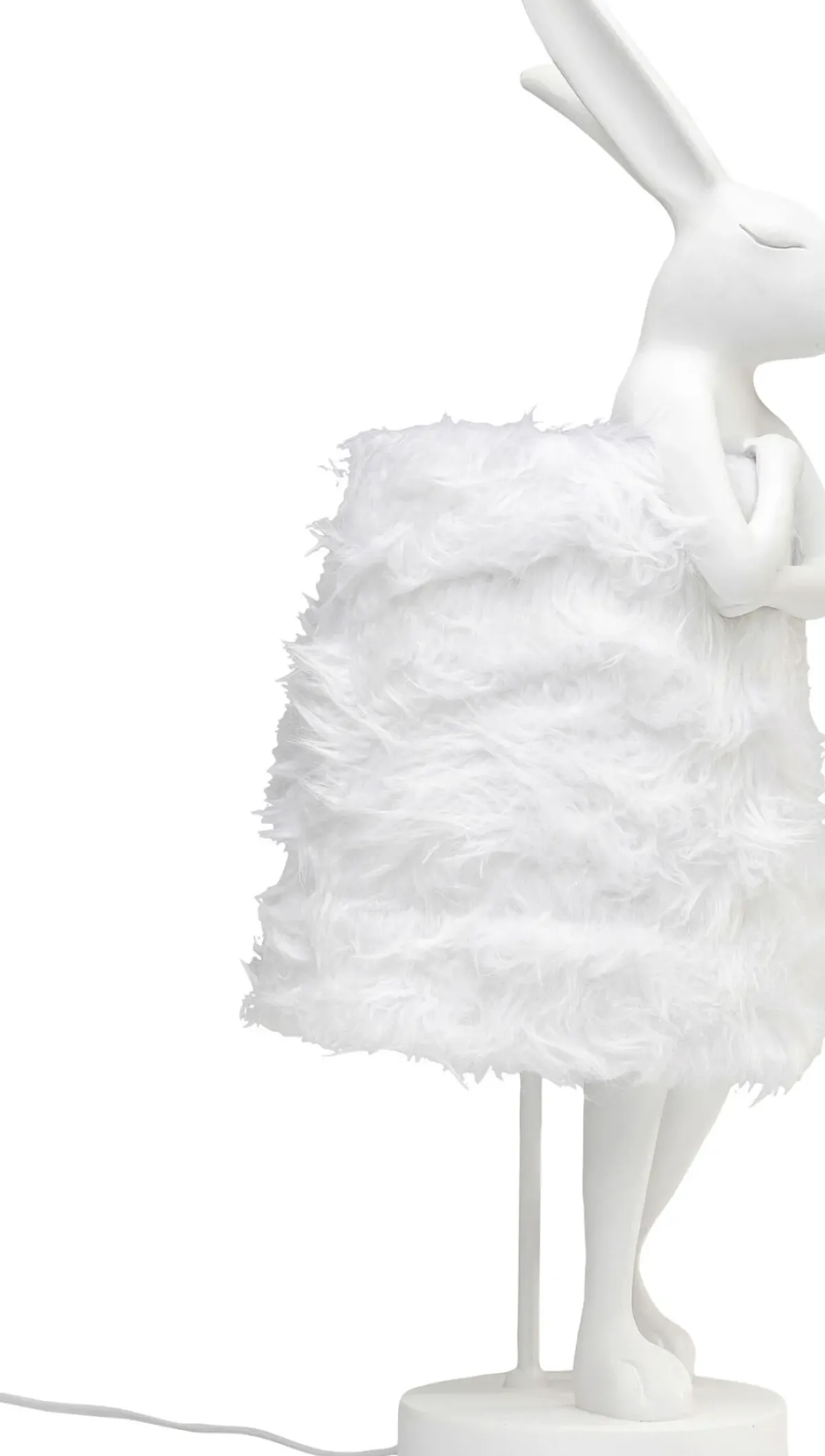 KARE24.se Bordslampa Animal Rabbit Fur - Vit/Silver, 68cm - KARE Design