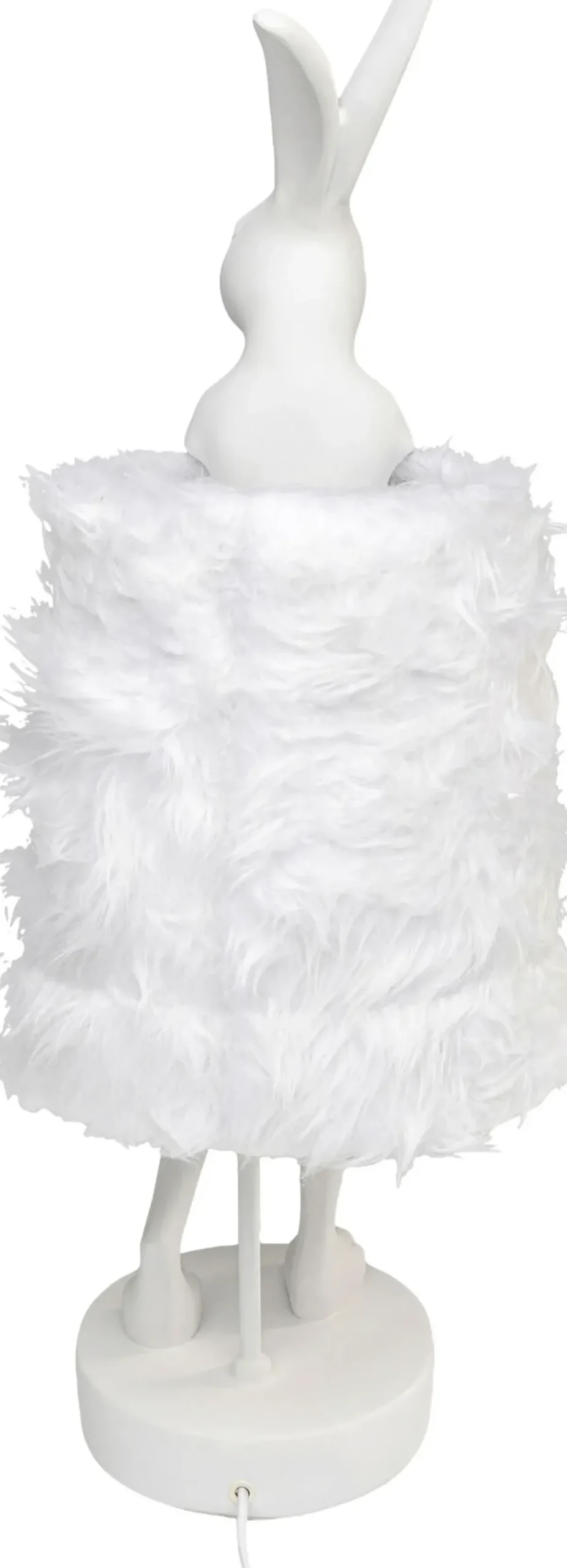 KARE24.se Bordslampa Animal Rabbit Fur - Vit/Silver, 68cm - KARE Design