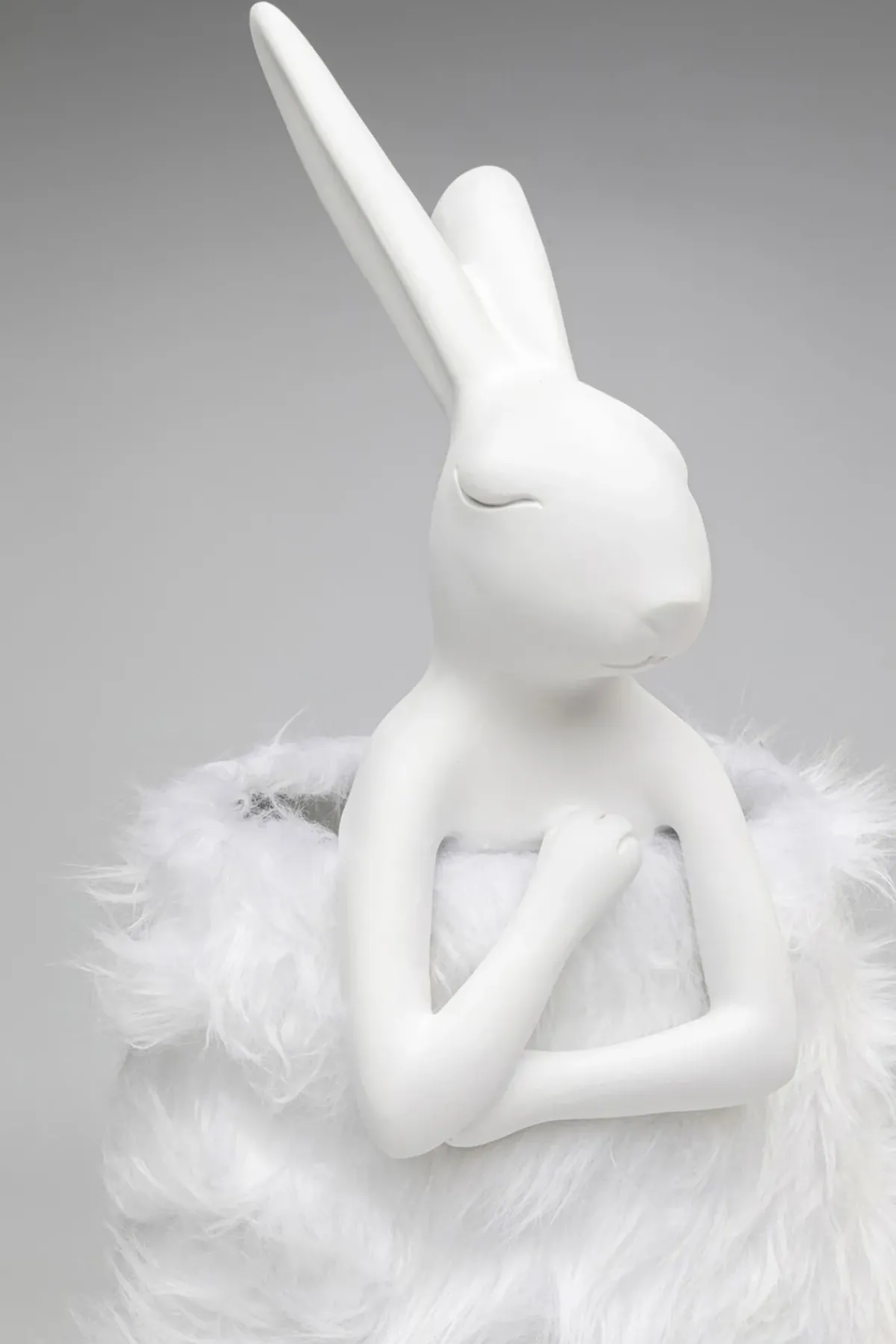 KARE24.se Bordslampa Animal Rabbit Fur - Vit/Silver, 68cm - KARE Design