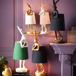 KARE24.se Bordslampa Animal Rabbit - Guld/Svart, 68cm - KARE Design