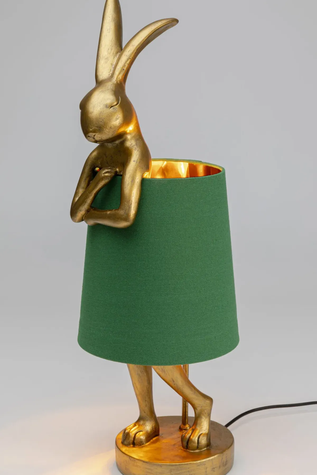 KARE24.se Bordslampa Animal Rabbit - Guld/Grön, 68cm - KARE Design Outlet