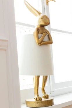 KARE24.se Bordslampa Animal Rabbit - Guld/Vit, 50cm - KARE Design Online