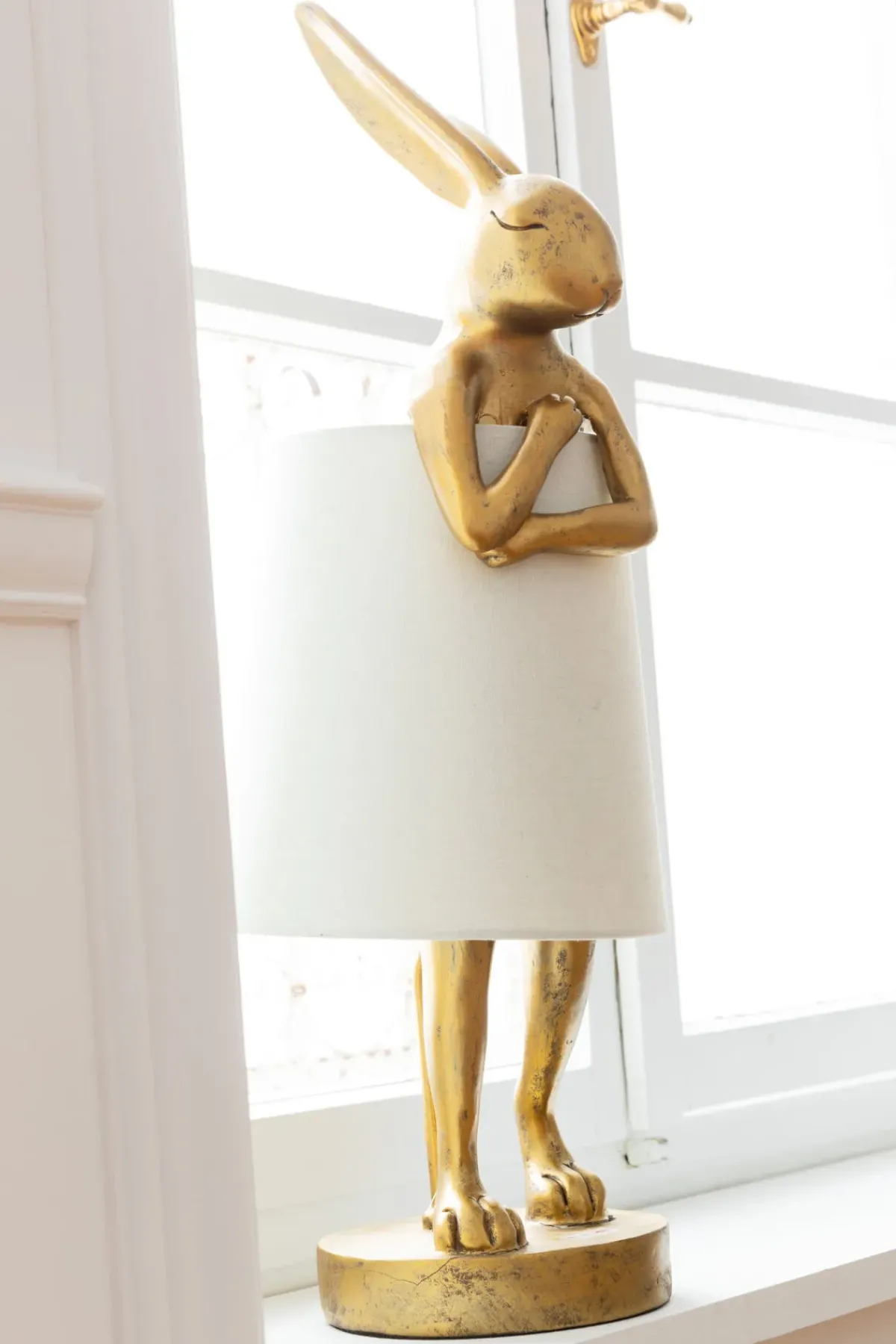 KARE24.se Bordslampa Animal Rabbit - Guld/Vit, 50cm - KARE Design Online