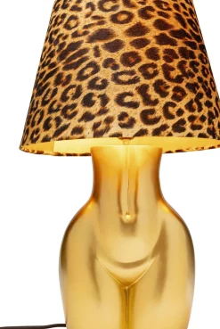 KARE24.se Bordslampa Donna Leo - Guldfärgad Kropp Med Leopardskärm 48cm - KARE Design Online