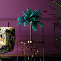 KARE24.se Bordslampa Feather Palm - Grön, 60cm - KARE Design Outlet