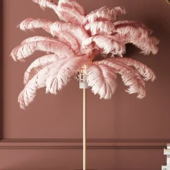 KARE24.se Bordslampa Feather Palm - Rosa, 60cm - KARE Design Clearance