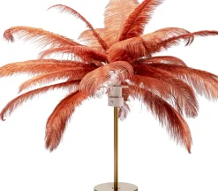 KARE24.se Bordslampa Feather Palm - Roströd, 60cm - KARE Design Sale