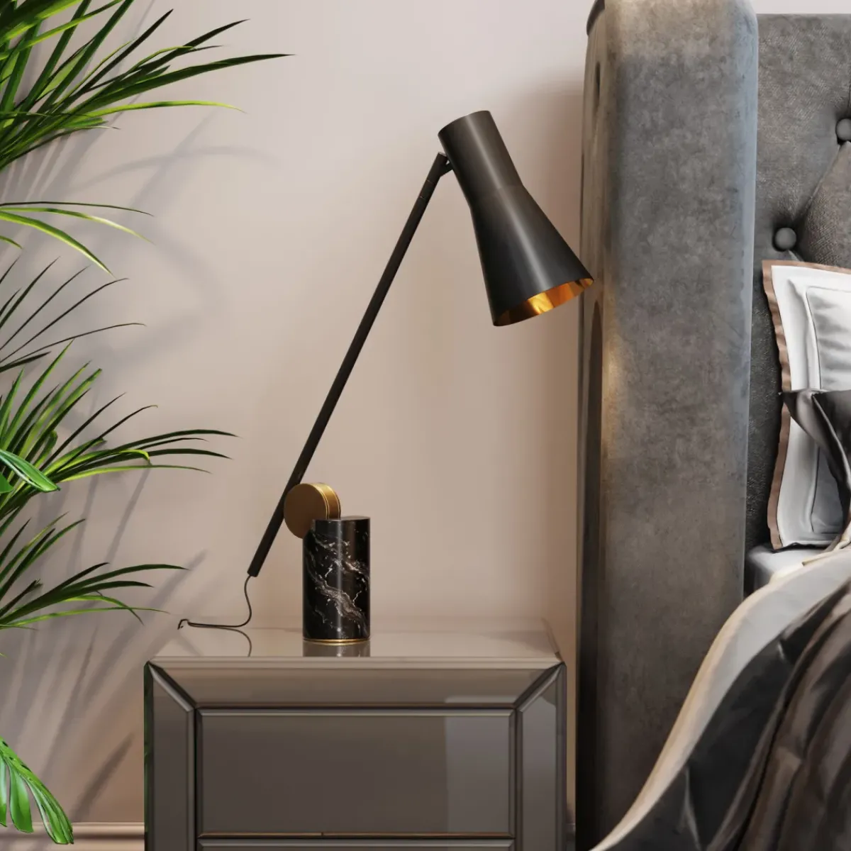 KARE24.se Bordslampa Metro Svart Marmor - KARE Design Outlet