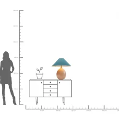 KARE24.se Bordslampa Musa - Oval fot Med Blå skärm, 64cm - KARE Design Online