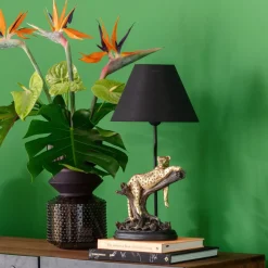KARE24.se Bordslampa Relax Leopard - Guld, svart, 50cm - KARE Design Best