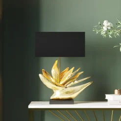 KARE24.se Bordslampa Tropical Flower - Rektangulär Guld/ Svart Skärm - KARE Design Best