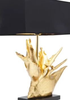 KARE24.se Bordslampa Tropical Flower - Rektangulär Guld/ Svart Skärm - KARE Design Best