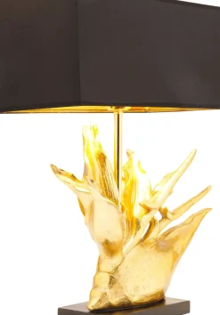 KARE24.se Bordslampa Tropical Flower - Rektangulär Guld/ Svart Skärm - KARE Design Best
