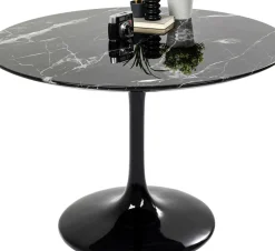 KARE24.se Bord Solo - Runt Matbord Svart Marmor, 110cmØ - KARE Design Outlet