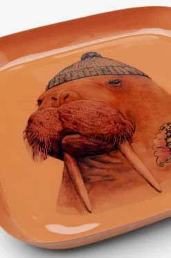 KARE24.se Bricka Ego Walrus - Valross, Handgjord 21x21cm - KARE Design Best