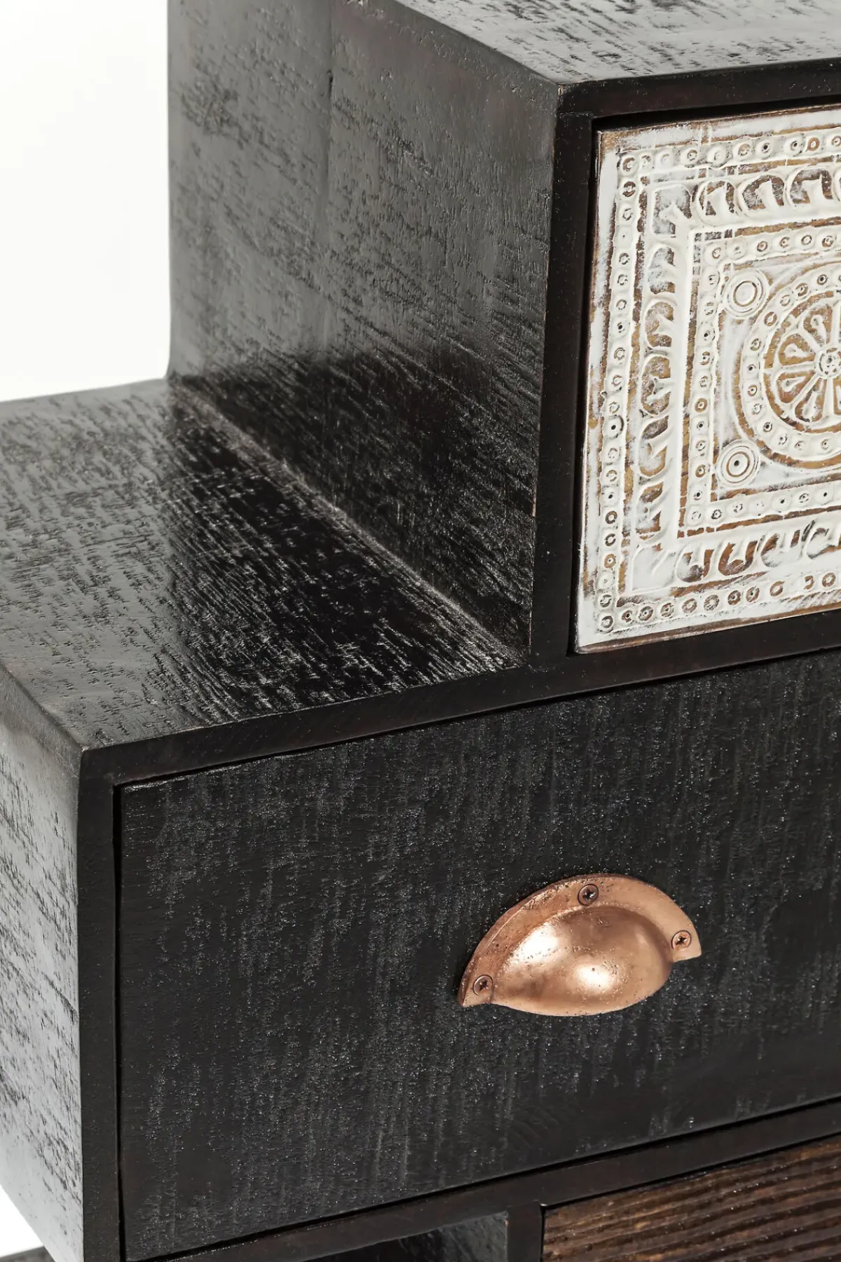 KARE24.se Byrå Finca - Rustik Patina i Ljust och Mörkt Trä, 6 lådor - KARE Design Hot