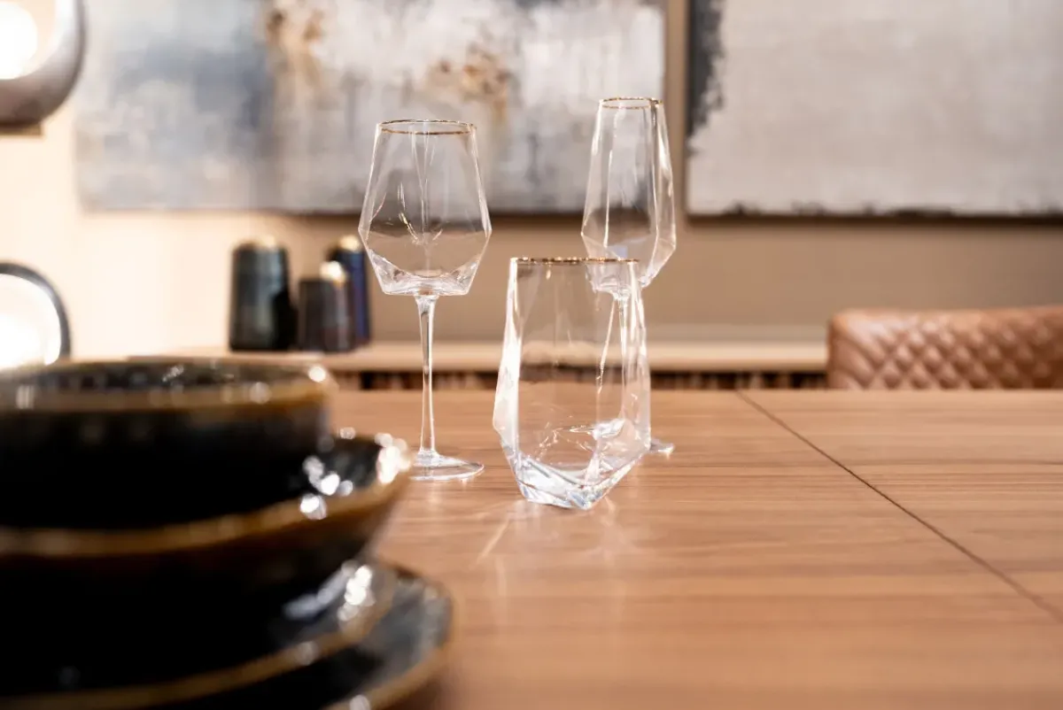 KARE24.se Champagneglas Diamond Guldkant - KARE Design