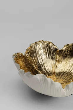 KARE24.se Dekor Skål Flower Bloom Cream Guld Ø25cm - KARE Design Sale