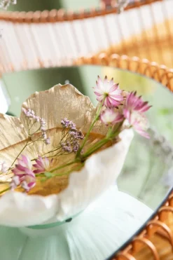 KARE24.se Dekor Skål Flower Bloom Cream Guld Ø20cm - KARE Design Hot
