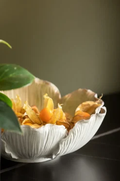 KARE24.se Dekor Skål Flower Bloom Cream Guld Ø20cm - KARE Design Hot