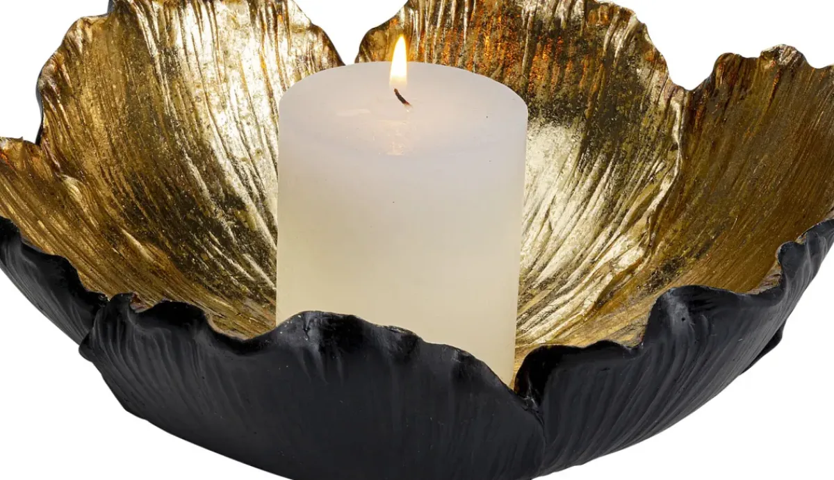 KARE24.se Dekor Skål Flower Bloom Svart Guld Ø25cm - KARE Design Best