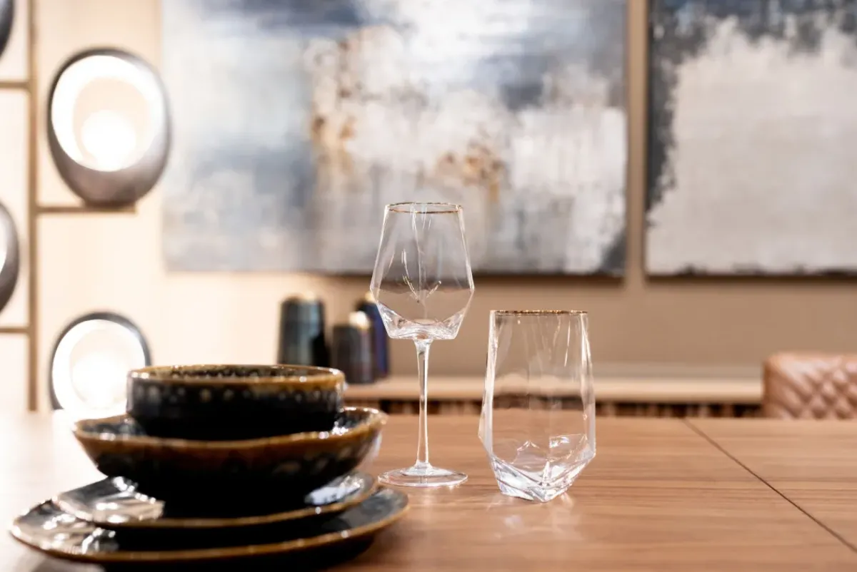 KARE24.se Dricksglas Diamond Guldkant - KARE Design Outlet