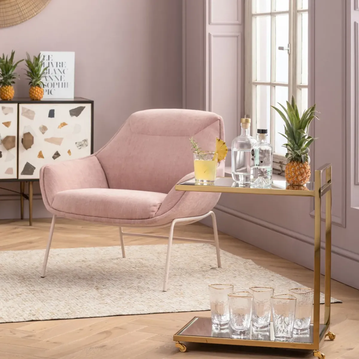KARE24.se Drinkvagn Classy - Guld/Spegelglas - KARE Design Best